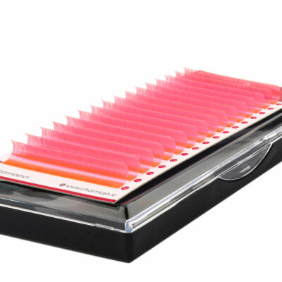 3d mink eyelashes wholesale - UV neon eyelash extensions pink tray