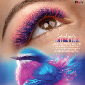 Hot Pink &-Blue - Colored Lashes