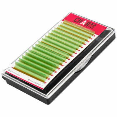 Silk lashes wholesale - Y Green color eyelash extensions tray