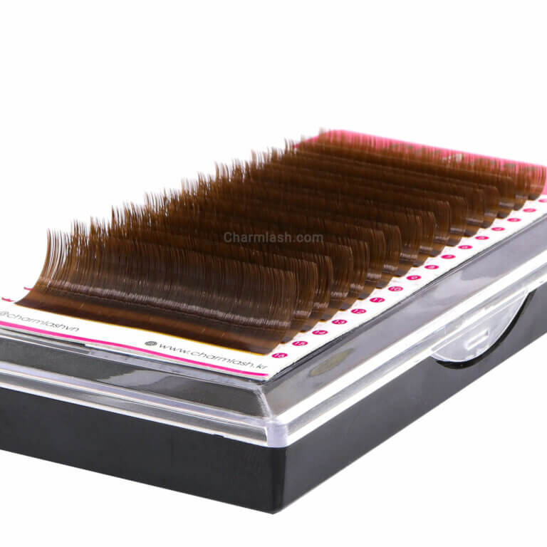 wholesale-lash-supplies-Pecan-Brown-Eyelash-Extensions-lash-vendor-eyelash-extensions-wholesale-manufacturer-vietnam-Korean-PBT-fiber-private-label-colored-lashes