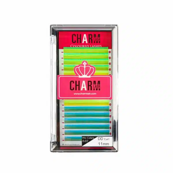 You’re in the 80's aesthetic vibe, you will never want to miss out trendy neon lashes.  Neon lashes are also known as fluorescent lashes. It might be brighter than normal lashes under normal lights but it glows under black light or UV light for that extra something your client will love. Made of high quality and vegan fibers, Neon lashes are light-weight and completely comfortable to wear without irritating the customer’s eyelid as well as making the effect instant glam. This type of eyelashes are perfect for a night out, fancy party makeup, clubbing, summer festival etc… If you simply want to stand out from the crowd, they are a guaranteed conversation starter!! UV lashes are now available in multiple colors, curls and thickness to choose from freely.  You can take a look at our Neon eyelash extensions key features;  Made of high-quality and long-lasting Korean soft PBT fiber Soft, light weight and natural looking Vegan, 100% cruelty-free, latex-free, formaldehyde-free Glow in the UV light Create an unique and striking look Dense, knot free, no kink Stable curl: Lashes are durable and hold curl over time Come in a variety of colors,  curls, thicknesses and lengths