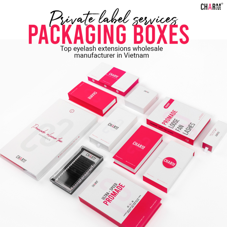 CharmLash's packaging boxes collection