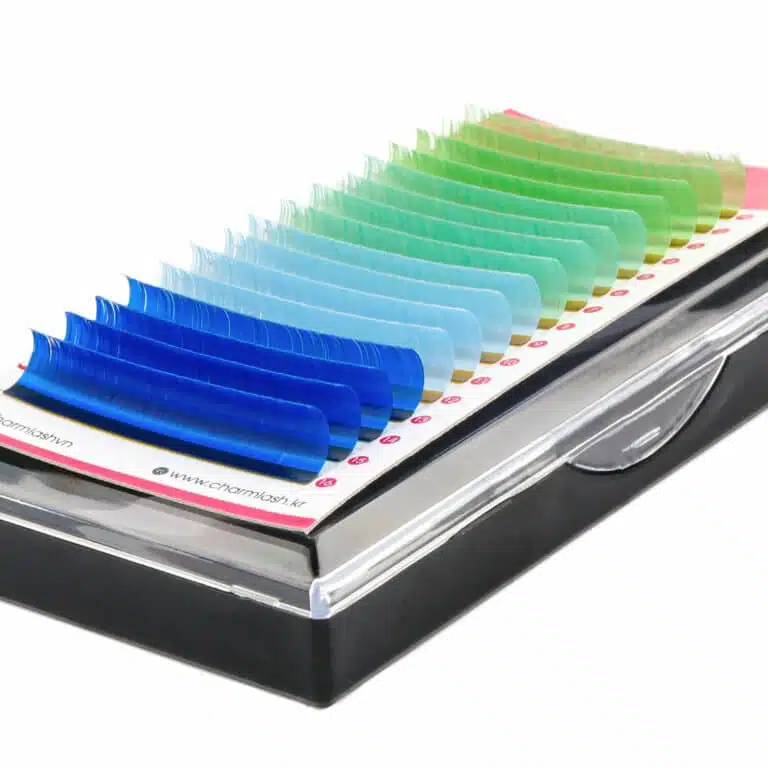 lash extensions wholesale vendors mixed green blue colored eyelash extensions eyelash manufacturer OEM ODM private label custom packaging 6