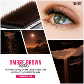 ombre brown - two-toned brown lashes