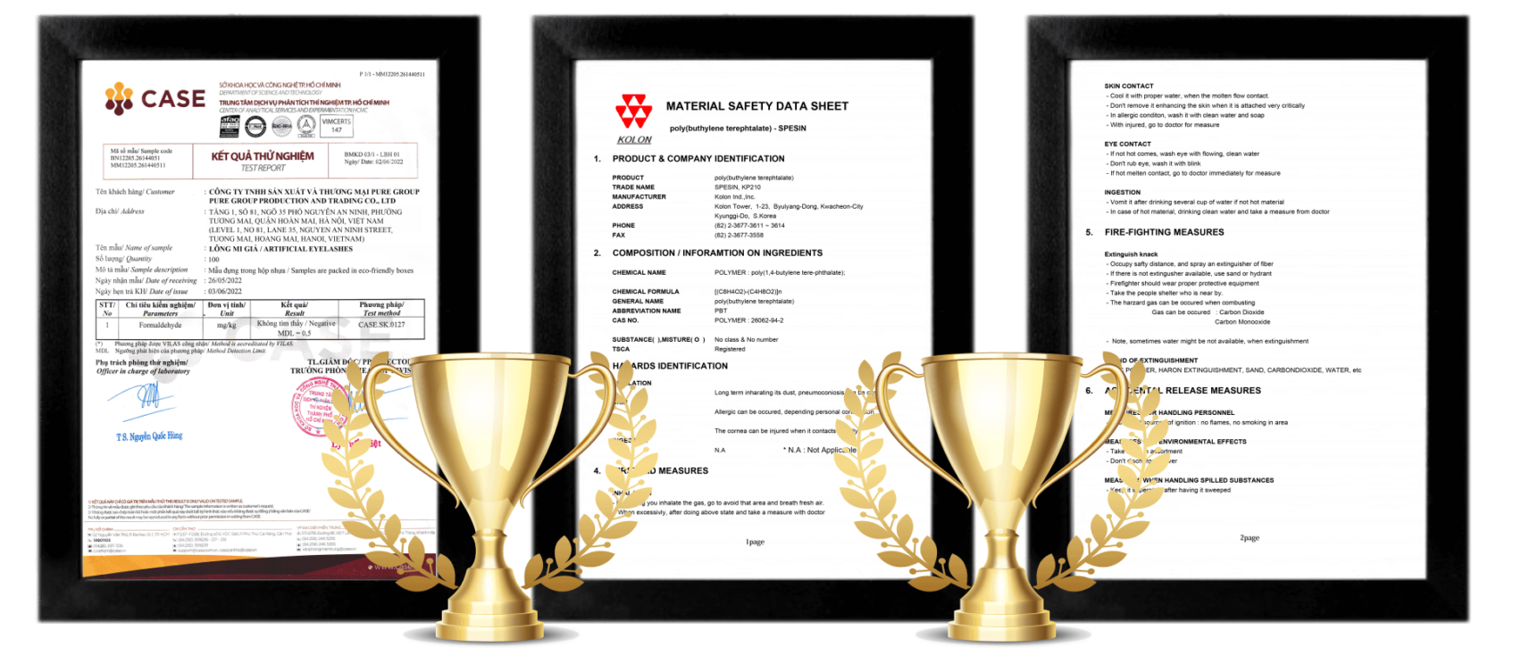 2. Customize packaging box Our customization services allow you to create packaging that aligns with your brand's aesthetic and messaging. Whether you're looking for a simple design or something more complex, our team has the expertise to bring your vision to life. We work closely with you to ensure that your packaging is not only visually appealing but also functional and cost-effective. 3. Customize curl, length and thickness At our lash company, we understand that every client is unique, and that's why we offer a wide range of curls, thicknesses and lengths to choose from. 4. Customize glue tape With Super Silk lashes, we offer different glue tapes for each suitable thickness: Brown tape 2mm & 3mm: 0.03mm, 0.05mm, 0.06mm, 0.07mm Orange tape 2mm: 0.07mm, 0.085mm, 0.1mm Yellow tape 2mm: 0.07mm, 0.085mm, 0.1mm Green tape 2mm & 3mm: 0.085mm, 0.1mm Blue tape 3mm: 0.18mm, 0.2mm 5. Customize silver foil backing and coating paper Charmlash provides two options for label backing: silver foil tape and paper tape. These choices are highly regarded and preferred by many of our prominent clients worldwide. With their strong adhesion, these tapes securely attach labels to various surfaces, ensuring durability and resistance against peeling, even in challenging environments and during transportation. What's more, both types of labeling tapes maintain their effectiveness, allowing for easy removal and reapplication without tearing. You can rely on our label backing options for reliable and long-lasting results. Silver foil backing: can be reused many times and easy to pick up from the bottom. Coating paper: economical, remove easily, and less reusable than silver foil. IV. Certificates CharmLash has obtained Material Safety Data Sheet to ensure the safety of our velvet mink lashes. High-grade German PBT Fiber won’t cause any allergic reaction on human skin and eyes or damage to the environment compared with all other eyelash extension materials. Our materials are cruelty-free, eco-friendly and no animal testing.