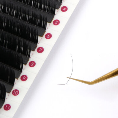 L-curl-silk-premium-lashes for lifting effect