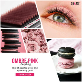 ombre pink - two-toned pink lashes