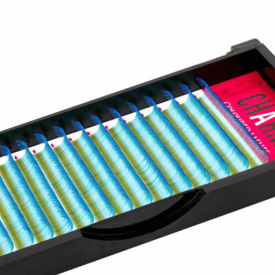Faux mink lashes wholesale - Ocean blue eyelash extensions tray
