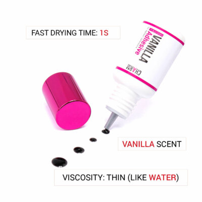 Lash glue wholesale - Vanilla-scented lash adhesive drying time
