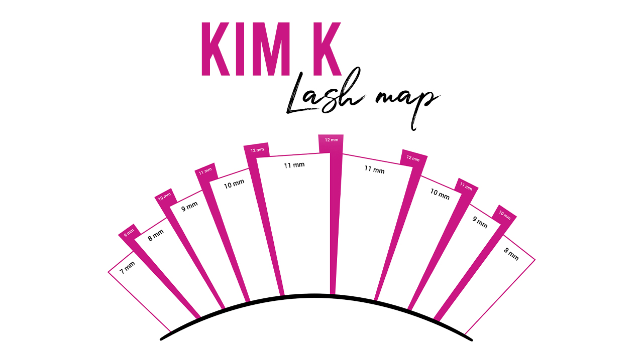 Kim k eyelash extensions map