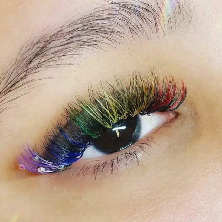 Color your beauty with pride lashes! wispy pride lash extensions