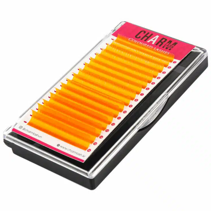 Color your beauty with pride lashes! lash extensions with color orange