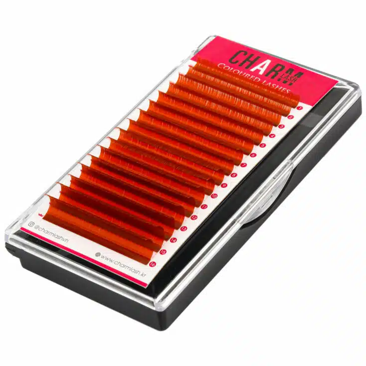 Color your beauty with pride lashes! lash extensions with color red brown