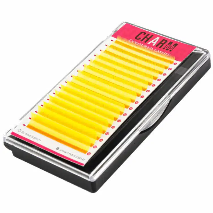 Color your beauty with pride lashes! lash extensions with color yellow