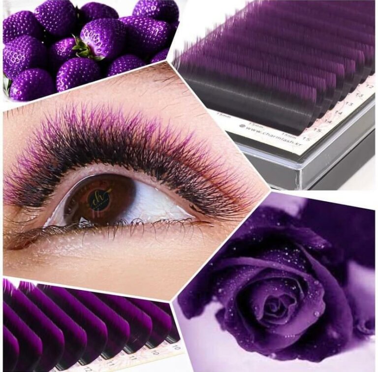Purple ombre lashes two tone colored lash extensions colored eyelashes wholesale