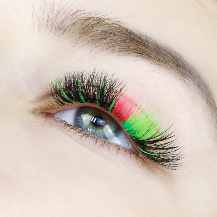 Colored lashes lash extensions with color lash extension colors