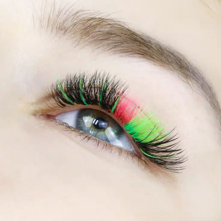 Differentiate yourself as a colored eyelashes business Colored lashes lash extensions with color lash extension colors