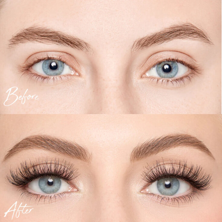 Before and After Doll-Eye Lash Style Transformation