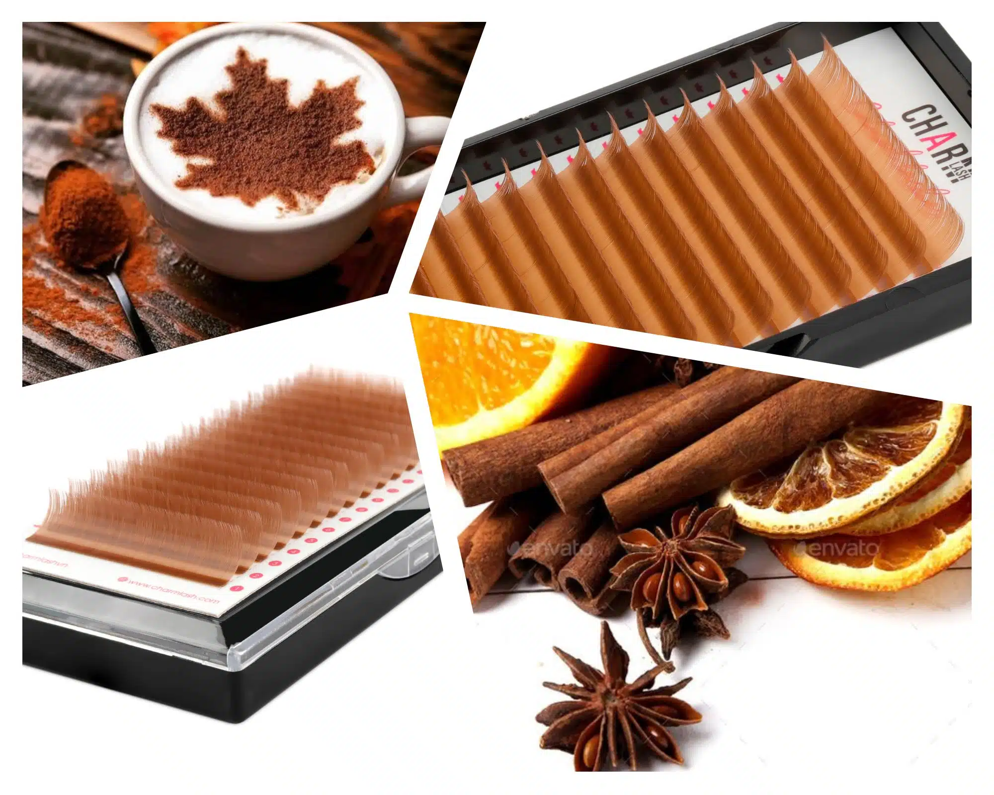 12 shades of brown - A perfect alternative for black lashes cinnamon brown lashes