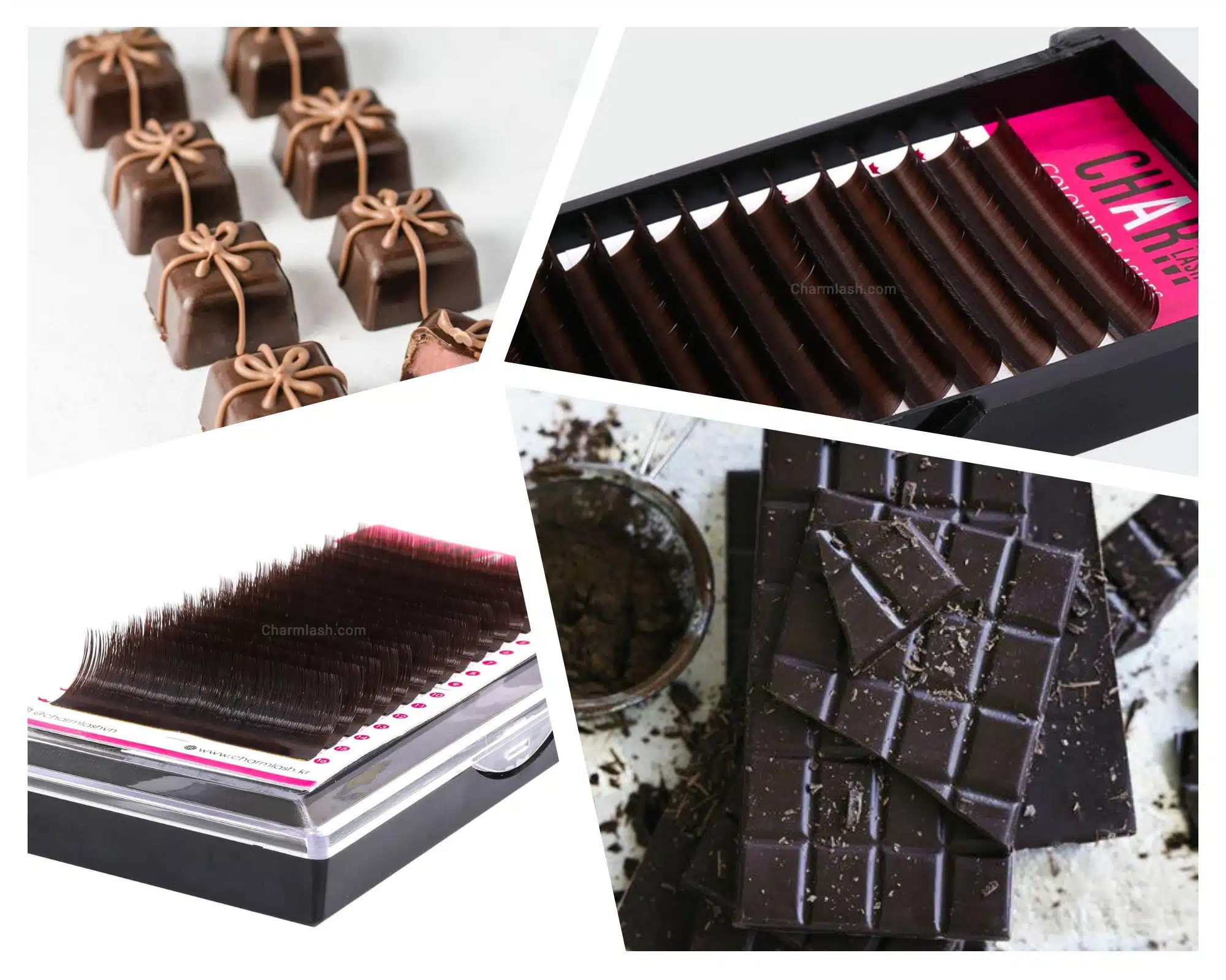 12 shades of brown - A perfect alternative for black lashes dark chocolate lashes