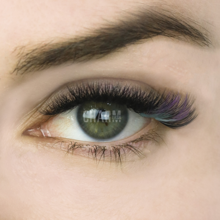 Emerald violet fusion lashes