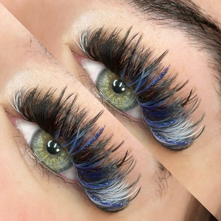 Icy blue lashes