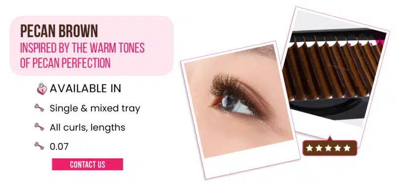 5 our best-selling brown eyelash extensions Pecan-brown-eyelash-extensions