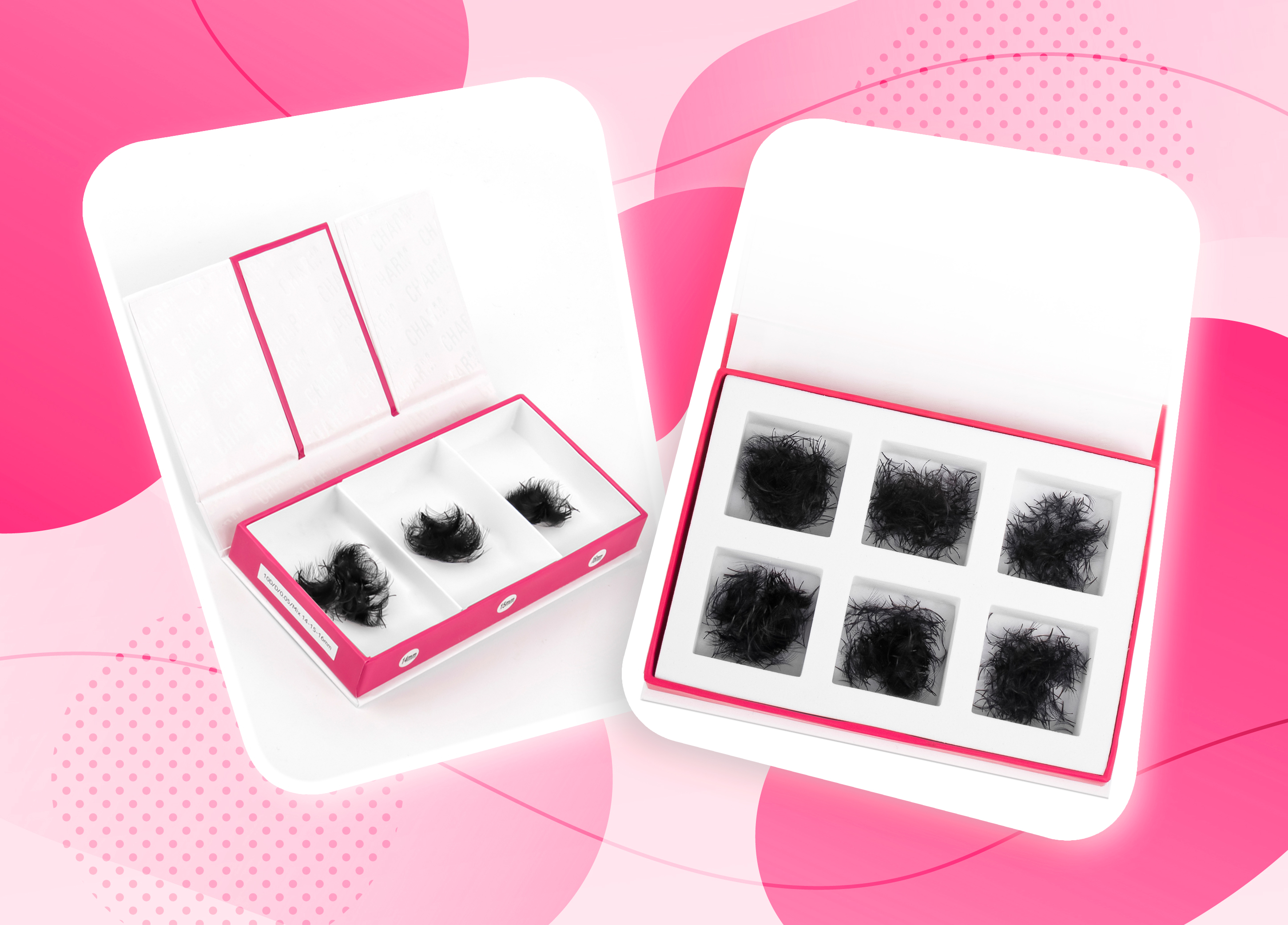 Promade fan lashes and Promade mixed length lashes