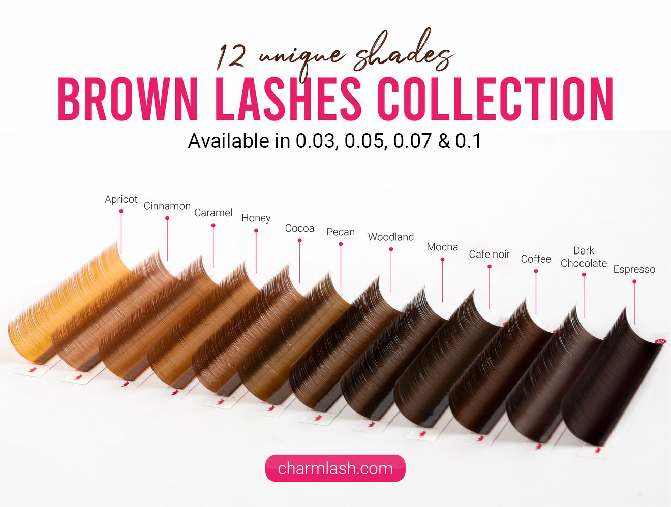 Wholesale-brown-lashes-collection-12-shades-manufacturer-Vietnam