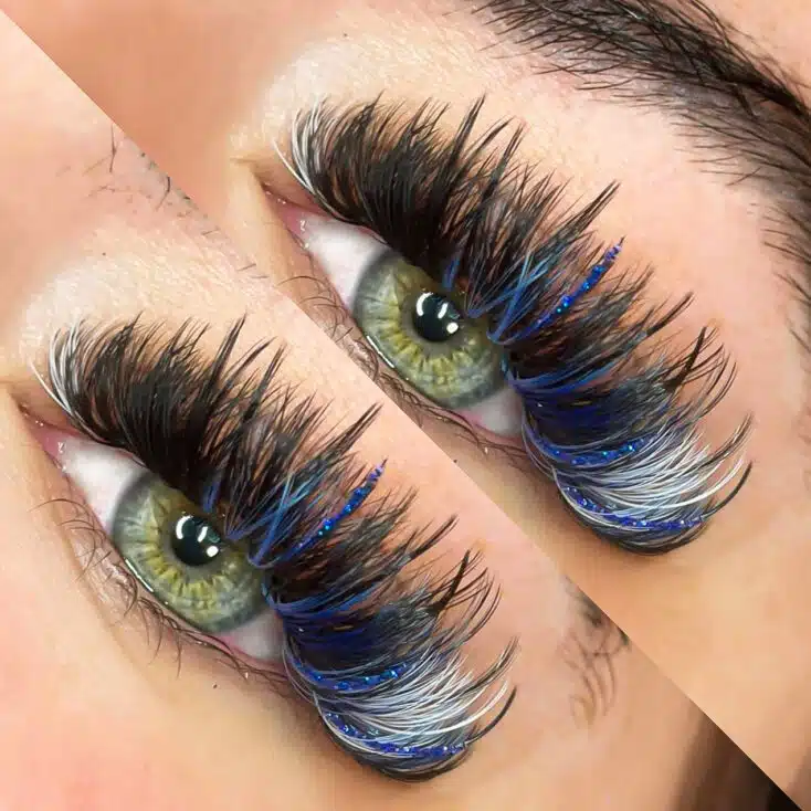 7 trending Eyelash Styles Spring 2024 Icy Blue Lashes