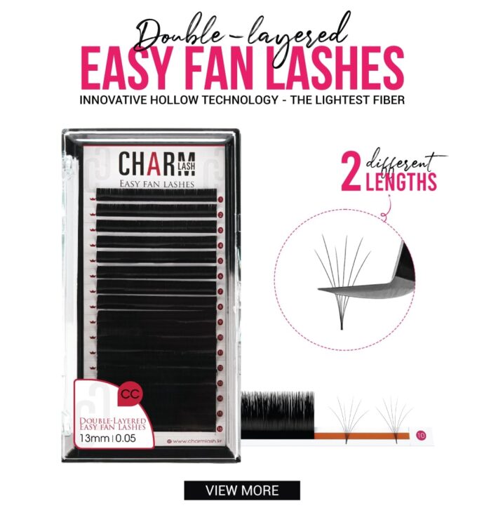 Double-layered easy fan lashes