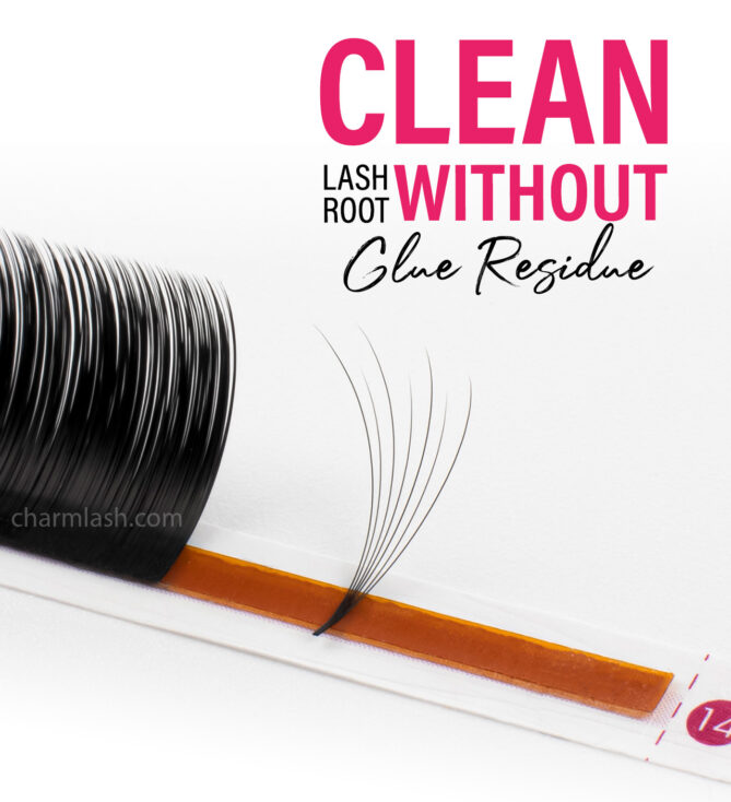 Clean lash without glue residues