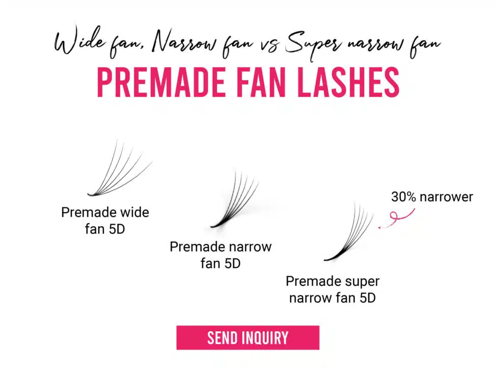 Premade super narrow fan 5D Premade wide fan narrow fan and super narrow fan lashes 1