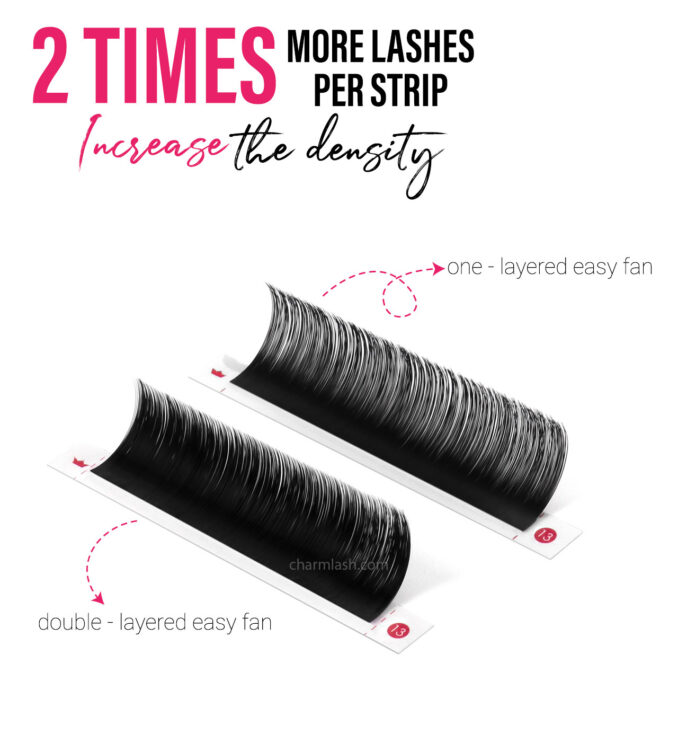 double-layered easy fan eyelashes
