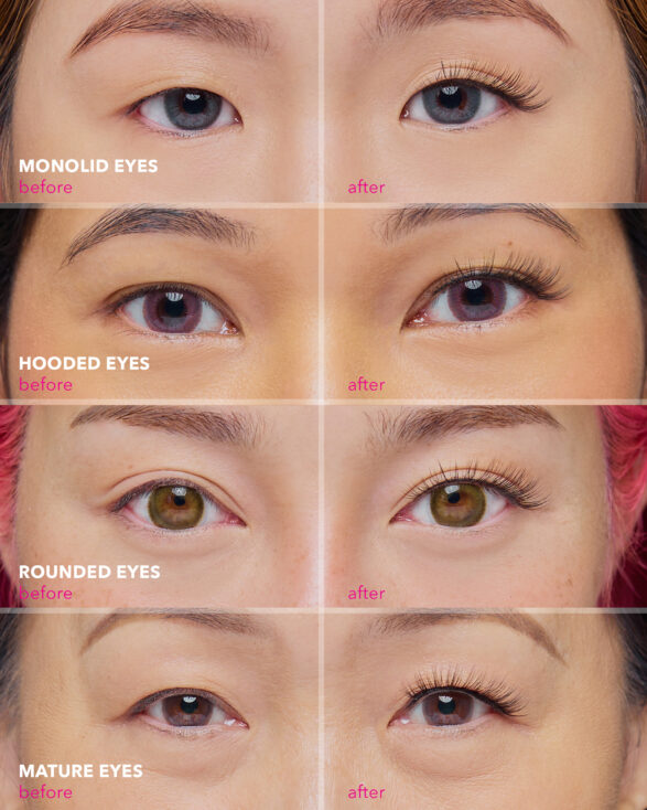 Asian Lash extensions for monolid and hooded eyes