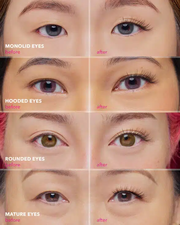 Asian Eyelash Extensions: Exploring Typical Eye Shape and The best Lash Style Asian Lash extensions for monolid and hooded eyes