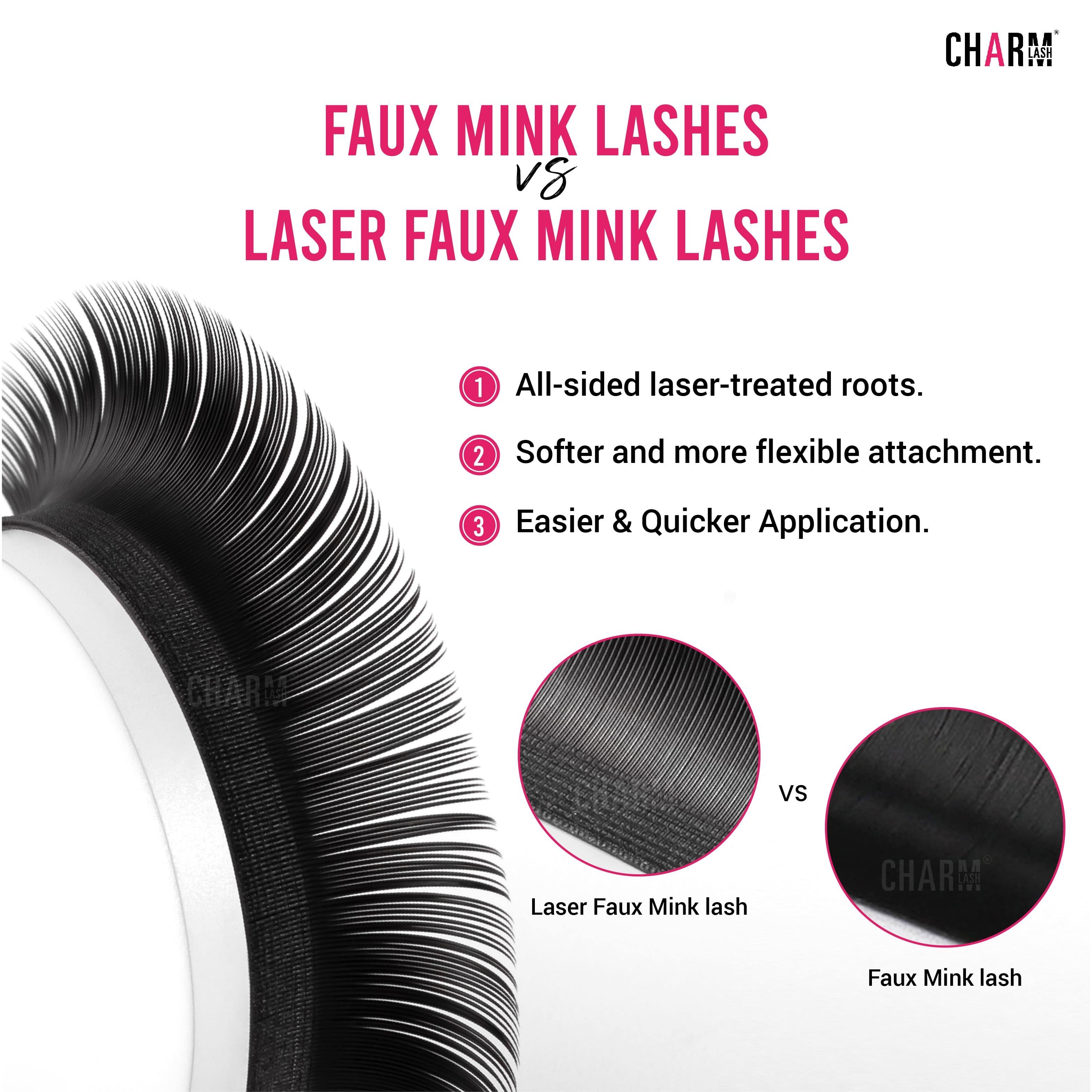 faux mink lashes vs laser faux mink lashes