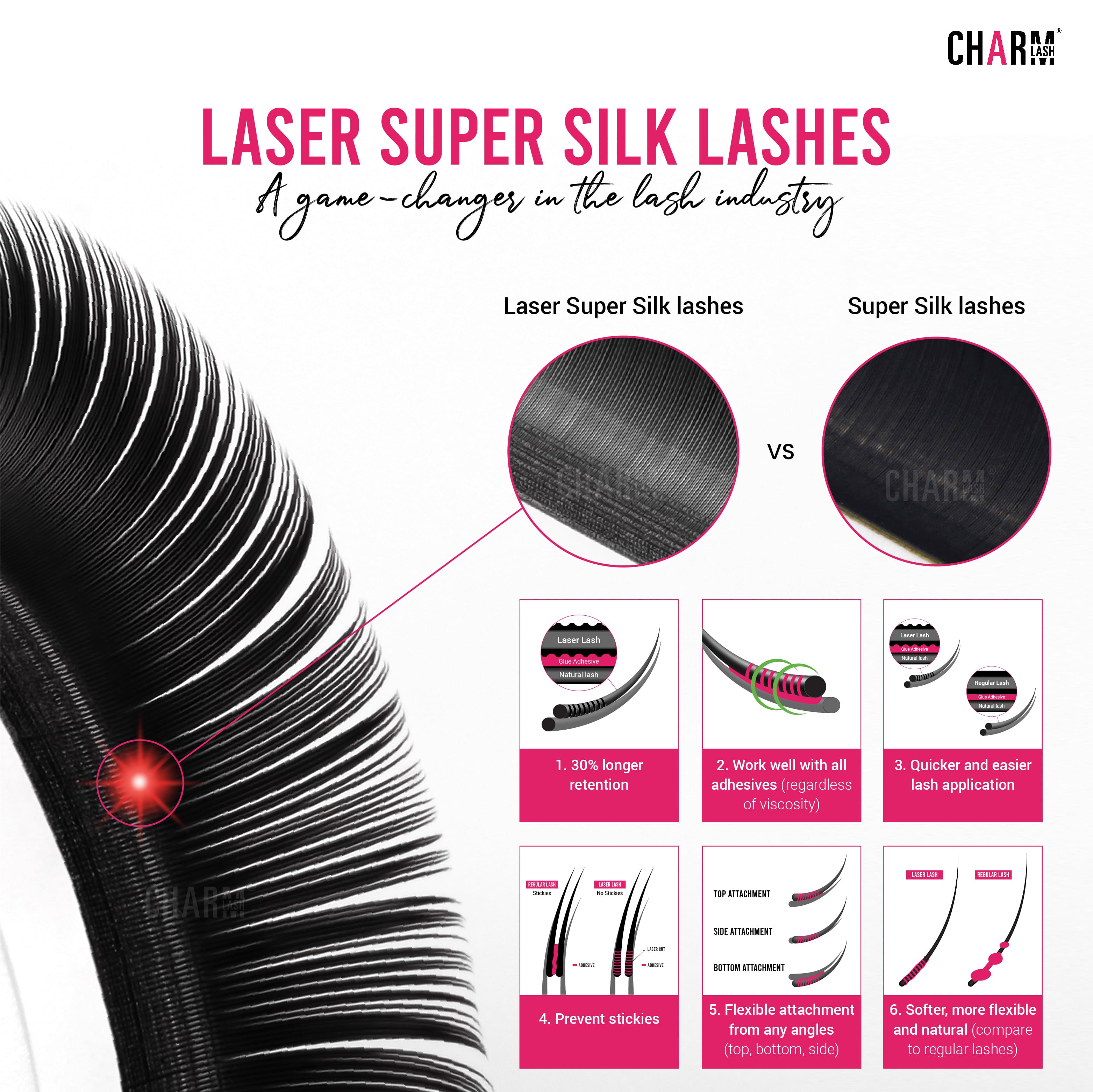 Laser Super Silk lashes - charmlash