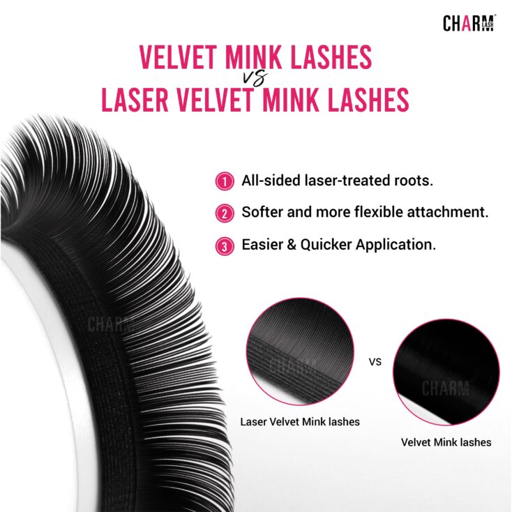 Velvet Mink lashes and Laser Velvet Mink lashes - Charmlash