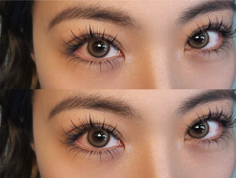 asian lash extensions for double lids eyes