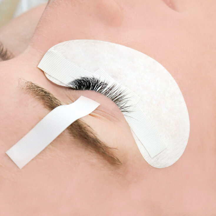 taping method - asian eyelash extensions