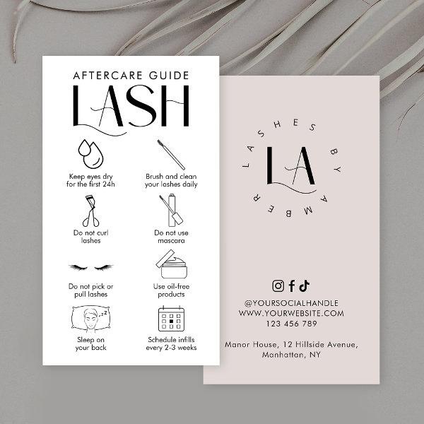 bold and colorful lash business cards