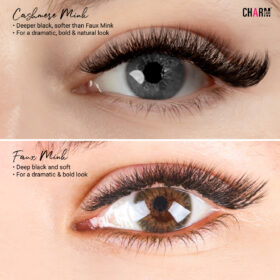 Outcome Cashmere Mink Lashes vs Faux Mink Lashes