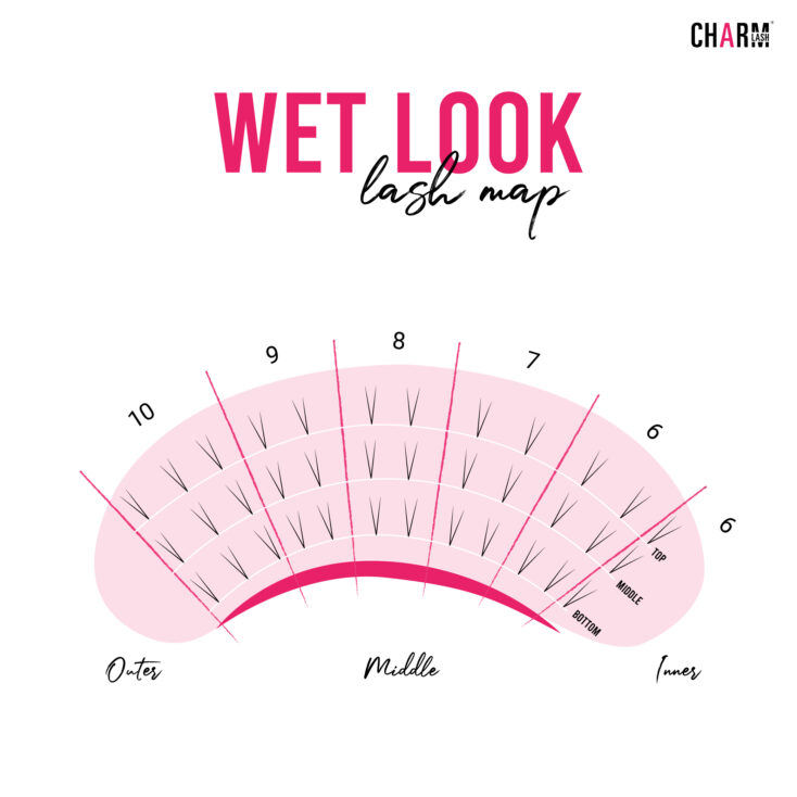 Mastering The Stunning Wet Look Lash Extensions Mapping Wet look Lash Extensions Mapping