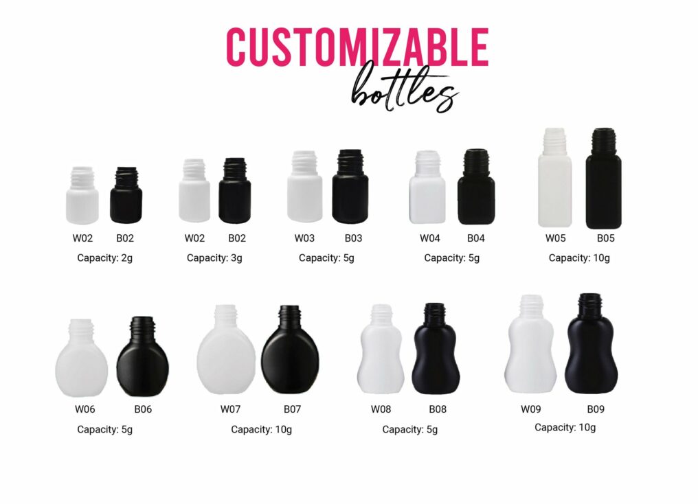 lash adhesive customizable bottles - charmlash