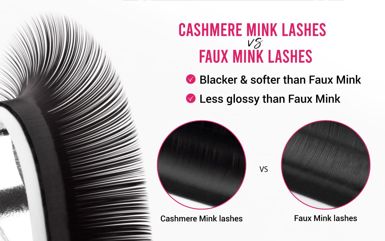 Cashmere Mink Lashes vs Faux Mink Lashes