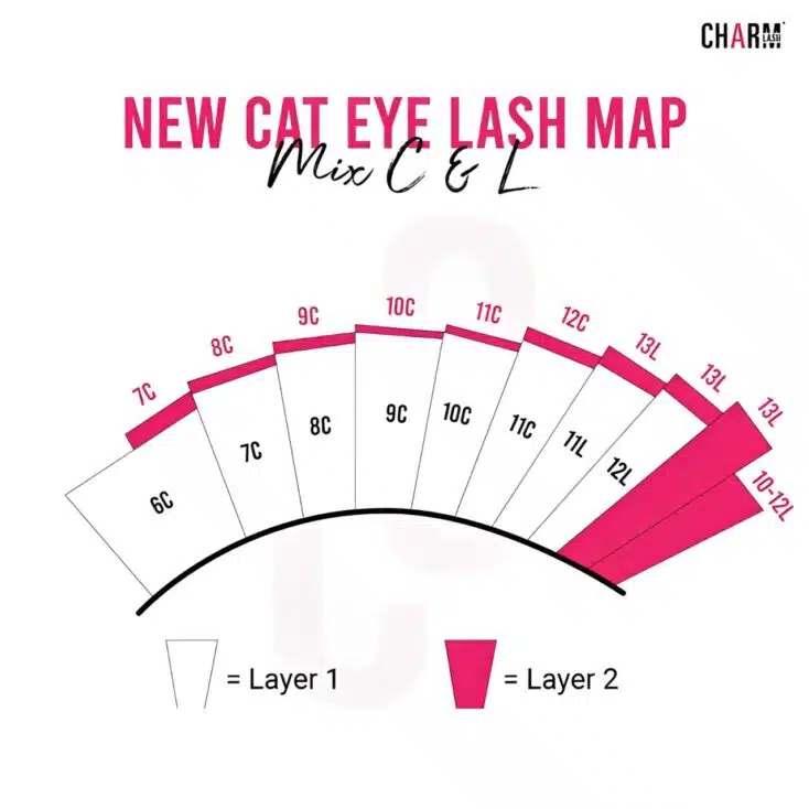 Best Inspiration for L Curl Lash Map Cat eyes Mix C& L curl