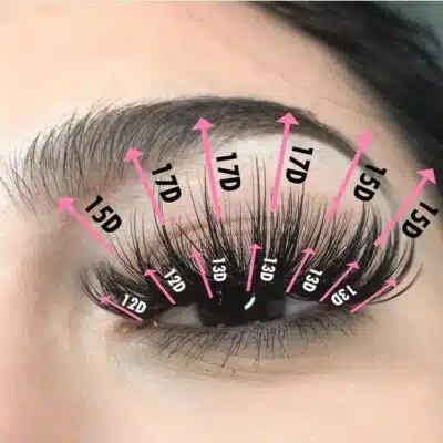 wispy D curl lash map