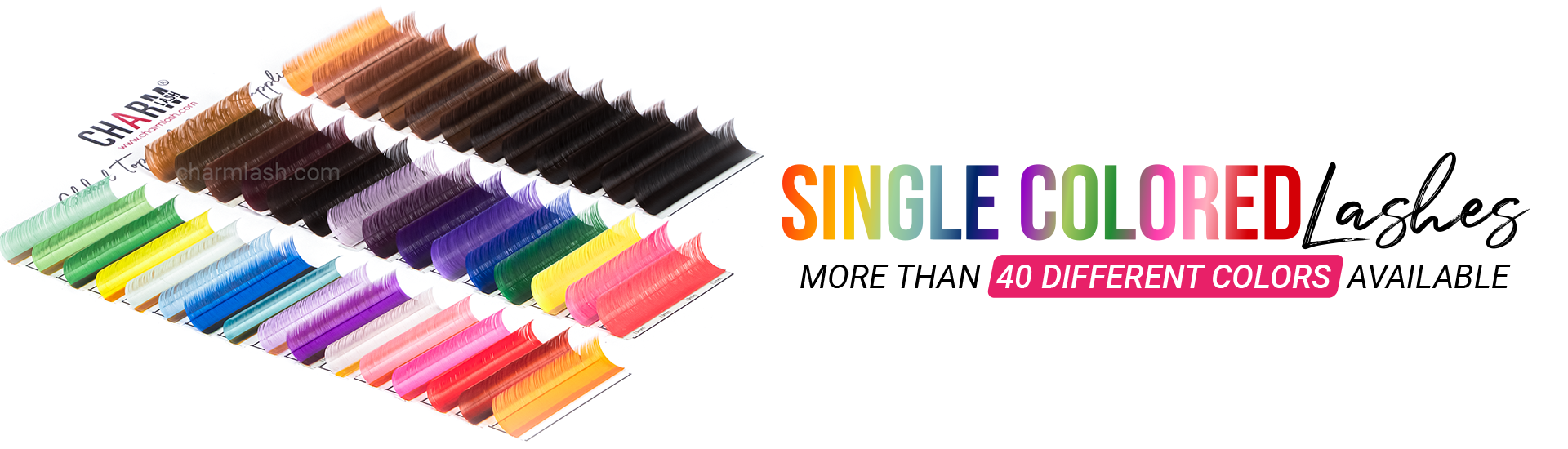 Banner Single Colored Lashes - wholesale eyelash extensions manufacturer in Vietnam