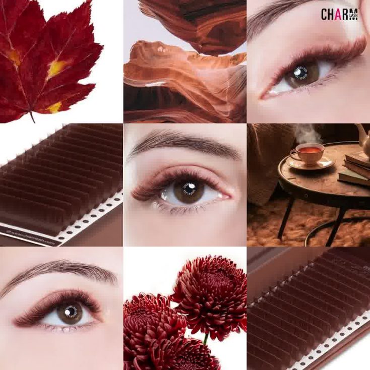Premium Matte Red Brown Colored Lashes Matte Red Brown Lashes
